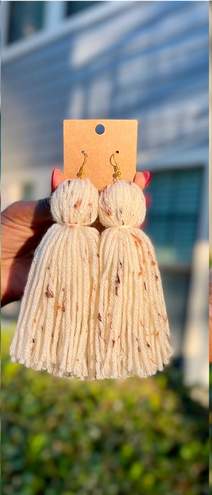 Fall Feather Collection Tassel Earrings